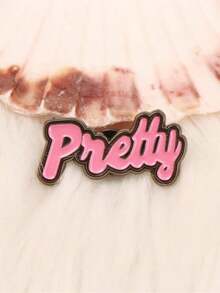 1PC Classic Quote Design Metal Brooch Pin,Chic Slogan Print Polished Detail Versatile Lapel Badge For Suit Jacket Bag Hat Christmas Halloween Birthday Graduation Gift Teens Youth Unisex - 彩色 - 查看 5
