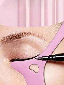 Multifunctional Makeup Eyeliner Stencil, 1pc Silicone Reusable Waterproof Tool For Liner Makeup Brush Pen Stamp Thin Sharpener Cat Eyes Smoky Eye Small Angled Wing Tip, Aid Eyeliner Molds Guide Template For Quick And Easy Makeup, Real Beginners Techniques Eye Shadow Lines Gel Eyebrow Pomade Black,Makeup,Cheap,Room Decor,Vanity,Travel,Bedroom,Makeup Accessories,Cheap,Stocking Stuffers,Makeup,Makeup Tools,Cheap Stuff,Gifts,Gifts For Women,Christmas Gifts - Hồng - Xem 1