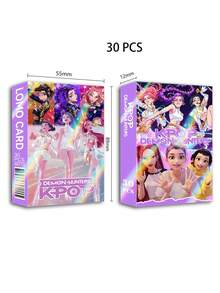 30张卡通动漫双面卡片，动漫人物收藏卡，韩流，狩猎游戏派对装饰道具玩具，LOMO卡片，动漫主题礼物 - 彩色 - 查看 12