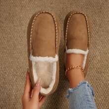 Travel Shoes Women Casual Loafers Warm Lined Shoes Slippers Casual Walking Ladies Shoes Spring Fall Four Season Outdoor - 棕色 - 查看 1