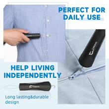 2 Packs Button Hook And Zipper Pull Helper, Button Assist Tool, Button Hook Dressing Aid Tool For Easy Button, One Handed Gadgets Adaptive Equipment, Gifts For Seniors, Weak Hands - Multicolor - View 8