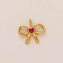 1 szt. Modny, uroczy wisiorek z królikiem, kotem, ptakiem, motylem, kwiatem, krewetką, ze stali nierdzewnej platerowanej 18-karatowym złotem, odpowiedni do biżuterii DIY, naszyjnika, bransoletki, kolczyka, breloka, akcesoriów do torebek, biżuterii damskiej, akcesoriów do portfela, małej zawieszki, akcesoriów DIY ze stali nierdzewnej - Wielokolorowe - Zobacz 23