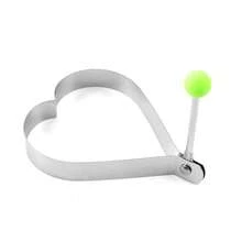 5pcs Metal Egg Mold Set With Heart, Star, Circle, Plum Blossom & Mouse Shapes, Silver - Foldable PP Handle, Rapid Heat Transfer For Cute Kids Breakfast - Silver - View 16