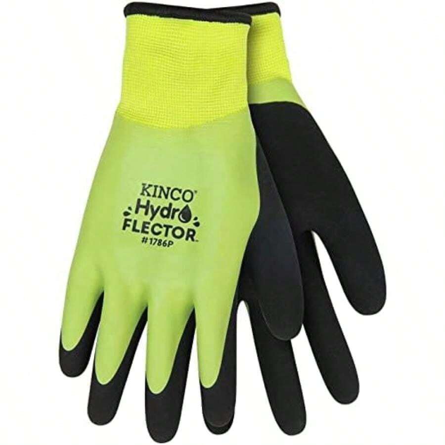 Kinco 1786P Hydroflector , Double Thermal Shell & Double-Coated Latex Gloves. Warm, , Winter Glove with Incredible Grip and Dexterity. Perfect for Ice & Fly Fishing (Large)(M) - Multicolor - Ver 1