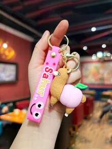 1/5/10个意大利脑珊瑚/脑珊瑚钥匙扣 - 独特PVC钥匙扣 - 美国神话生物火柴人鲨鱼吊坠钥匙扣 - 趣味个性配饰 - 钥匙扣 | 随机款式 - 彩色 - 查看 15