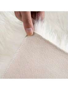 Alfombra de área de piel de oveja sintética - Diseño minimalista moderno para sala de estar, dormitorio y decoración del hogar - Respaldo suave, lavable a máquina - Regalo perfecto de invierno, alfombras de felpa, alfombras de lana, alfombras de otoño/invierno, alfombras gruesas/esponjosas