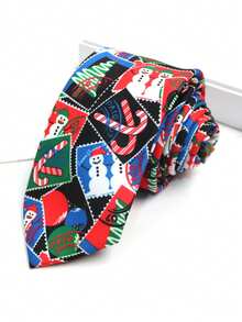 1 Stück handgemachte Schneemann Krawatte, geeignet für Party, Geschenk, Freizeitbekleidung - Verschiedenfarbig - Übersicht 5