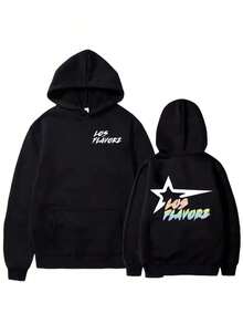 Rapper Dei V LOS FLAVORZ 2025 New Album Hoodies Men Women Clothing Fashion Hop Long Sleeve Sweatshirts Oversized Pulloverss JDDO - màu đen - Xem 1