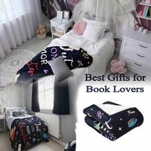 Book Lovers Gifts, Gifts For Book Lovers Readers, Books Club Bookish Bookworm Librarian Teacher Gift, Birthday Thanksgiving Christmas Books Gift For Women Men, Reading Blanket 50" X 60", Compact Flannel Throw – Soft, Durable For Travel & Movie Nights - 彩色 - 查看 7
