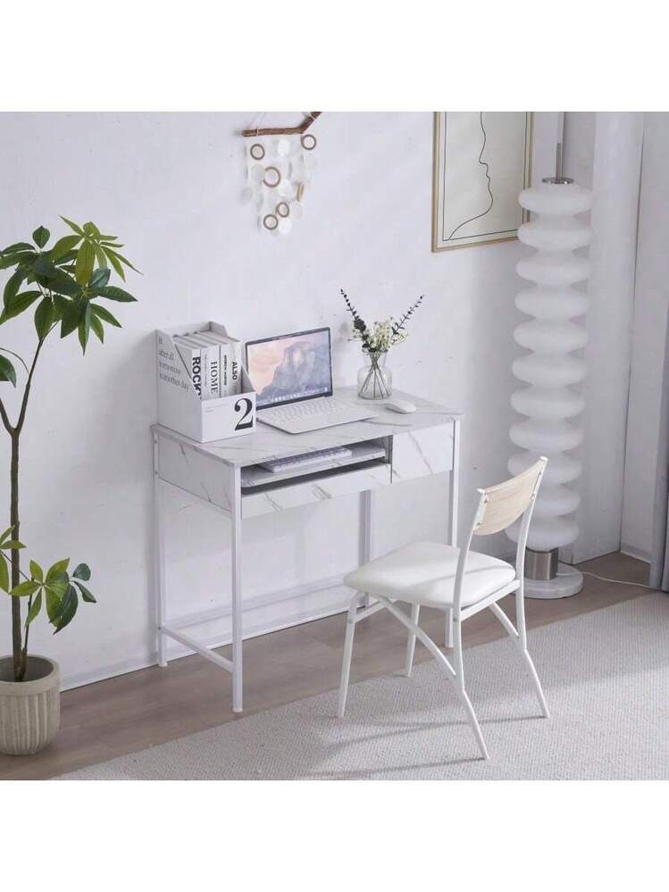 新品登場 ホワイト パソコンデスク 引き出し付き 収納台 pcデスク 机