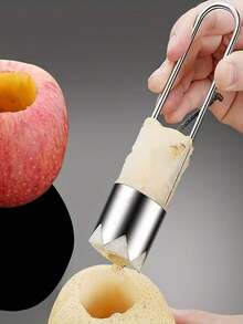 3 Piecesstainless Steel Fruit Pit Remover, Red Pepper Seed Remover, Vegetable And Fruit Seed Cutting Tool, Convenient Kitchenware, Suitable For All Seasons - Multicolor - View 2