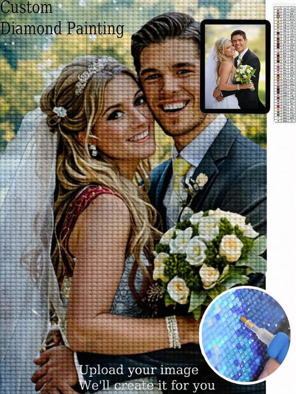 Personalized DIY Diamond Painting, Requiring Manual Creation Of The Artwork. Custom Photo Printing, Personalized Photo Canvas Wall Art, Artistic Wall Mural Gifts, Keepsakes, Bathroom, Bedroom, Office, Living Room, Wall Decor, Home Decor.