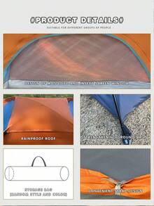 1 pièce Tente de camping pliable pour usage extérieur, parc, pique-nique, pêche, usage domestique, abri solaire - Multicolore - Voir 11
