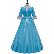 Women's Suit For Erika Cosplay Adult Princess Dress Costume Full Set - Màu xanh lam - Xem 5