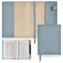 A5 Leather Book Cover, Waterproof, With Bookmark, Storage Pocket, And Pen Clip (Fits Literary Magazines, Manga, And Reference Books), A5 Size, Fits Thick Books, Stylish Book Cover, A5 Size - Multicolor - View 11