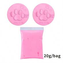 宠物爪印泥，20克柔软蓬松粘土材料，DIY手印脚印、指纹脚印 - 彩色 - 查看 11