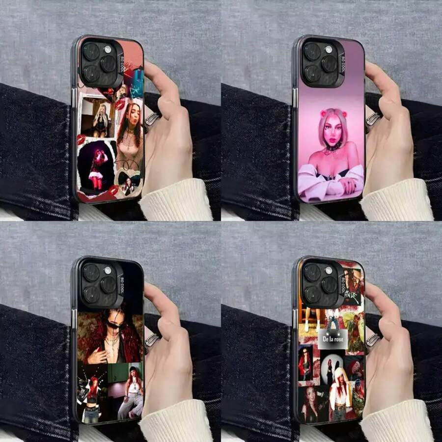 Funda para teléfono Singer D De La Rose para 17 16 15 14 13 12 11 Pro Max Plus E cubierta negra IMD funda smartphone carcasa rígida móvil diseño exclusivo protección antigolpes - z2 - Ver 1