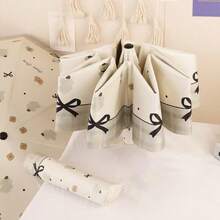 1把可爱小熊蝴蝶结简约时尚8根伞骨黑色涂层防紫外线折叠伞，晴天雨天适用，可爱小物 - 彩色 - 查看 13