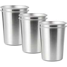 6 Pack 8 Oz Stainless Steel Cups, Shatterproof Pint Drinking Cups, Healthy Set, Dishwasher , Drinking Glasses And Adults