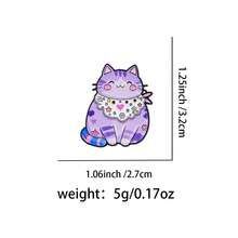 1pc Cute Colorful Cats Enamel Pines Cartoon Animals Brooch Metal Pin Badge On Backpack Clothing Accessories Fashion Jewelry Gifts