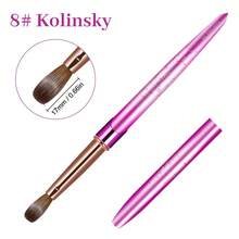 Kolinsky Acrylic Nail Brush, Suitable For Acrylic Nails, Professional Nail Brush, Purple Gradient Embossed Handle, Nail Extension Tool, Nail Painting Brush, Suitable For Acrylic Powder Nails, DIY Home Nail Salon - Purple - View 7