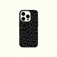 Phone Case - 1pc Black Leopard Print  Brand Full Wrap TPU Lychee Texture Phone Case Suitable For IPhone 17/17 Pro/17 Pro Max, 16/16 Plus/16 Pro/16 Pro Max, 15/15 Plus/15 Pro/15 Pro Max, 14/14 Plus/14 Pro/14 Pro Max, 13/13 Pro/13 Pro Max, 12/12 Pro/12 Pro Max, 11/11 Pro/11 Pro Max, Easter Gift Idea Protective Phone Cover Full Body Drop Protection, Leather-Pattern Phone Case For IPhone, Shockproof With Anti-Slip Grip - 1 cái - Xem 5