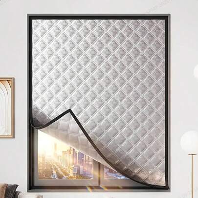 1 tấm phim che nắng cửa sổ hợp kim nhôm - Kiểu dáng cổ điển, cách nhiệt và chống tia UV, dạng cuốn, thích hợp cho trang trí nhà cửa, cửa ra vào và cửa sổ, che nắng.