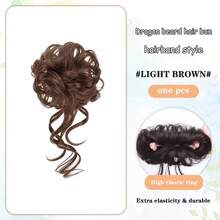 Synthetic Hair Bun Scrunchie Wig, Children's Wig, Girls' Flower Bun Hairstyle Wig Accessories, Wig Scrunchie, Funny Long Beard Wig - Multicolor - View 11