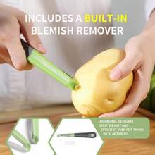 Swivel Peelers - Potato Peelers Fruit And Vegetable Peelers For Kitchen I - Green - View 3