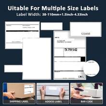 Marklife D100 4x6-Inch Portable Thermal Label Printer, Bluetooth Label Printer, Capable Of Printing 4X4 And 4X6 Inch Label Papers, Suitable For Printing Logistics Labels And Custom Labels - Compatible With Apple, Android And Windows Systems, And Equipped With 20 Sheets Of Printing Paper. Valentine's Day Gifts - UK Plug(220-240V) - View 7