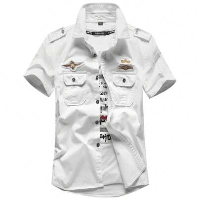 Camisa de manga corta de verano para hombre, camisa de trabajo de media manga para hombre, ropa de moda para hombre