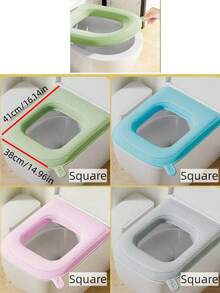 1pc Waterproof Warm Toilet Seat Cover, Bathroom Accessories, Universal Toilet Bowl Lid, Portable Home Use For Winter - Multicolor - View 13