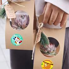 500/Roll Cartoon Animal Reward Stickers, Cute Stickers Roll Suitable For Gift Wrapping, Teacher Encouragement Gifts, Holiday Atmosphere DIY Labels PVC Waterproof Adhesive Stickers, Birthday Party Sticker Label - Multicolor - View 5