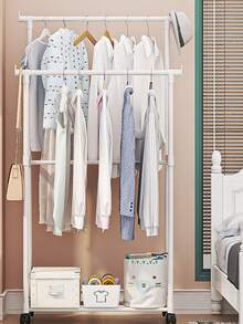 1 Stück Einzel-/Doppelstangen Kleiderständer, platzsparend mit Metallrahmen, geeignet für Schlafzimmer, Balkon, vielseitig zum Trocknen, Lagern und Organisieren von Kleidung, höhenverstellbar, freistehende tragbare Ausführung für kleine Wohnungen, Eingangsbereich, Waschküche, Schrankerweiterung, Geschenk für Hausbesitzer, Studentenwohnheim-Grundausstattung, bereit für Halloween, Thanksgiving, Weihnachten, kompakt faltbar für einfache Lagerung und Transport, modernes minimalistisches Design zur Maximierung des Stauraums und Verbesserung der Organisation. - Verschiedenfarbig - Übersicht 9