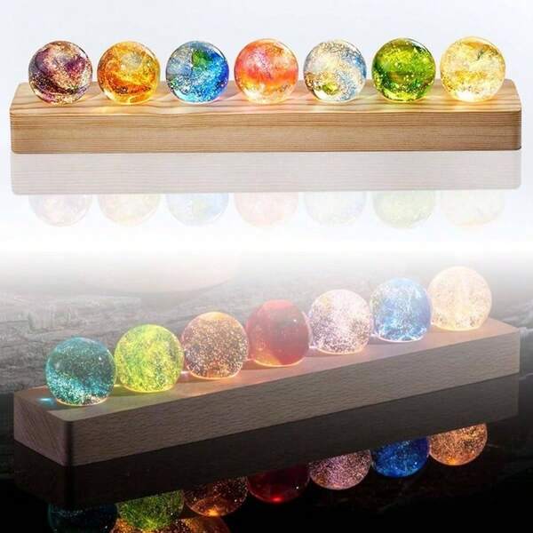Lumina Noctis Glass Balls, Core Memories Balls, Cracked Ball Lumina Noctis Balls, Ball Night, Sphere Lamp, Base In Space LampLinear