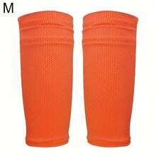 1 Pair Football Shin Guards With Leg Warmers, Breathable Soft Dual-Layer Leg Protection Equipment With Pocket, Soccer Sports Gear - Multicolor - View 19