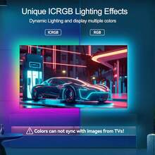 LED TV Backlight, 16.4ft RGBIC TV Backlight For 55-70 Inch TV, Smart LED Light For TV With Bluetooth APP And Remote Control, Color Changing Colorful LED Light, Music Sync Function, 99+ Scene Modes - 13.1ft for 43-55" TV - View 9