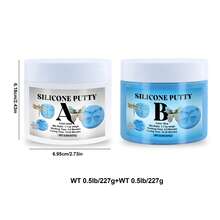 120G/454G Blue Silicone Putty, Silicone Mold Making Kit, Strong Flexible, Easy 1:1 Mixing Ratio For Reusable Silicone Molds, Resin Molds - Blue - View 9