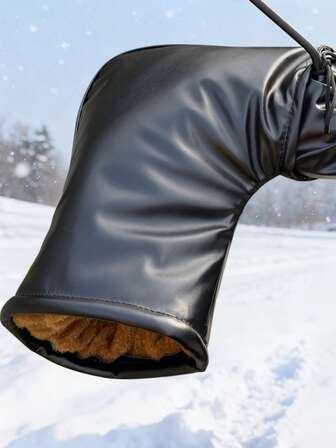 Puños de manillar para ciclismo al aire libre para hombres y mujeres, a prueba de viento y resistentes al frío, para motocicletas eléctricas, con forro térmico y aislamiento reforzado para mantener el calor