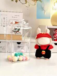 1pc Transparent Dust Cover - Square Storage Bag, Waterproof, Ideal For Protecting, Storing And Displaying Plush Toys Or Collectibles In Wardrobes And Shelves, Clear Protective Case For Dust-Proof Organization, Durable, Lightweight And Easy To Clean, Maintains Plush Texture And Color, Unobtrusive, Modern Aesthetic, Doll Not Included, Versatile, Space-Saving, Giftable, Great For Home, Office Or Display Corners - Clear - View 4