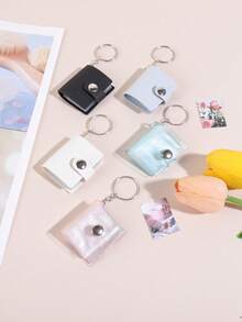 1pc 1-Inch 2-Inch Mini Photo Album With Keychain, Student Hanging Album For ID Photos, Fashion Portable Photo Album, Gift For Friends - Multicolor - View 11