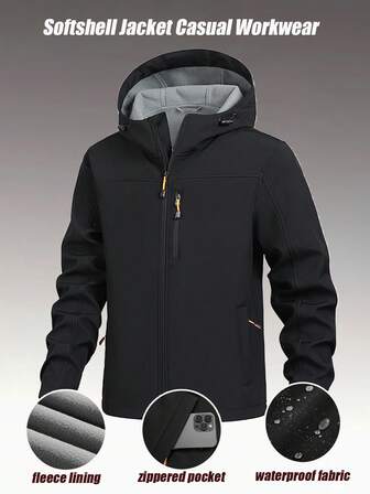 男士户外休闲防水防风保暖加厚长袖外套