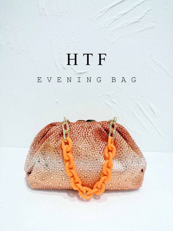 Women Handle Rhinestones Diamond Evening Clutch Bag Women Handbag Wedding Party Bling Bucket Purse Shoulder Bag Holiday For Lady Bag Shiny Diamond Bags