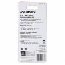 Husky 1000-039-351  And Slotted 8-In-1 Double Ended Precision Screwdriver Set With Onboard Storage{Inchcolorinch:InchGrayinch} - xám - Xem 3