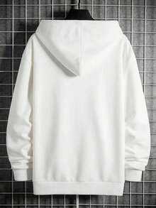 Mens White Colorado Graphic Hoodie Soft Cotton, Relaxed Fit, Casual, Breathable, New Arrival - White - View 3