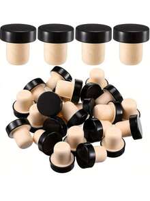1/5pcs Reusable T-Shape Wine Bottle Stoppers, Aluminum & Silicone Material, Suitable For Wine & Beer Bottles, For Wine Storage, Preserving Wine Flavor, Household Bottle Caps - Multicolor - View 2