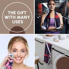 3D Coral Gris y Blanco Toalla, 15x 22 Pulgadas - Toalla de mano de 12x18 - Ver 4