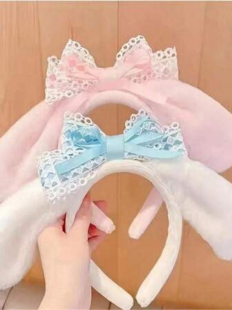 1pc Adorable Anime Ears Headband Plush Hair Band Cute Crown Bow Decor Headdress Nonslip Head Hoop For Women Girls,Stocking Stuffers,Stocking Fillers,Stocking Stuffers For Women,Stocking Fillers Women,Christmas Gifts,Gifts,Christmas Stocking Fillers,Gifts For Women,Gift,Christmas Gift,Stocking Stuffers For Adults,Stocking Fillers For Adult,Hair Stuff,Women's Accessories,Stocking Stuffer,Coming-Of-Age Hair Accessory,Christmas Hair Accessories,Gift Ideas For Women,Beauty Stocking Fillers,Christmas Gifts For Women