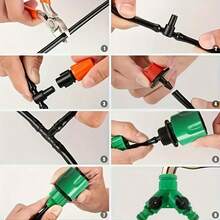 30M Irrigation System Drip Kit: DIY Water Saving Garden Watering System, Automatic Drip Irrigation Kits For Lawn, Patio, And Greenhouse - Plastic Material, Universal Thread Standard - Multicolor - View 6