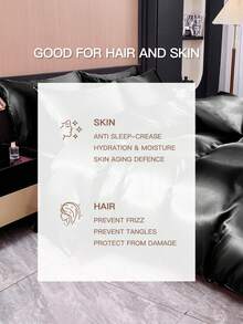 2/3pcs Luxury Satin Bedding Set, Soft & Breathable, Wrinkle-Resistant, Improve Sleep Quality, Hotel Style, Gift For Parents & Friends, Includes 1 Duvet Cover & 1/2 Pillowcases, Luxurious Silk Material, Fits Twin, Full, Queen, King Beds, Oeko-Tex Certified, Black - Black - View 8